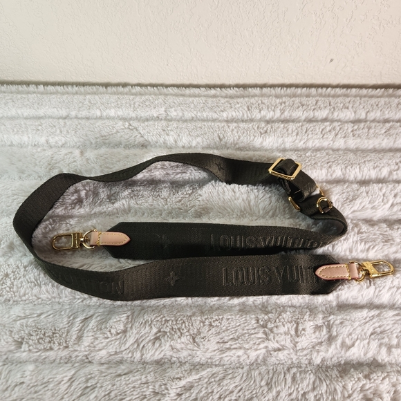 Handbag Strap Multi Pochette Accessories Army Green Strap Monogram Canvas - Picture 9 of 9